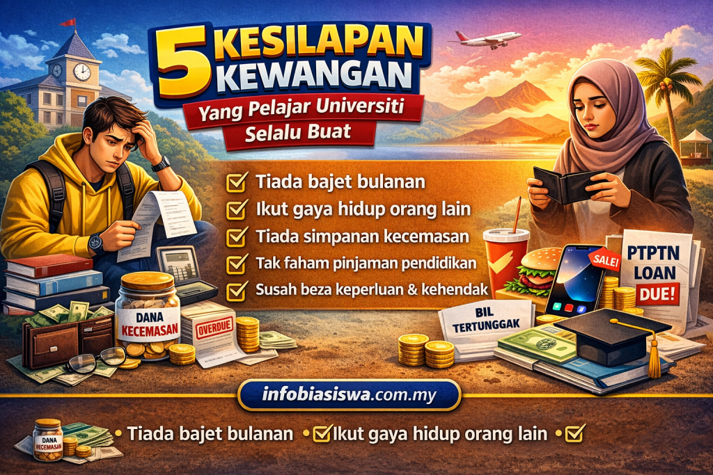 5 Kesilapan Kewangan Yang Pelajar Universiti Selalu Buat