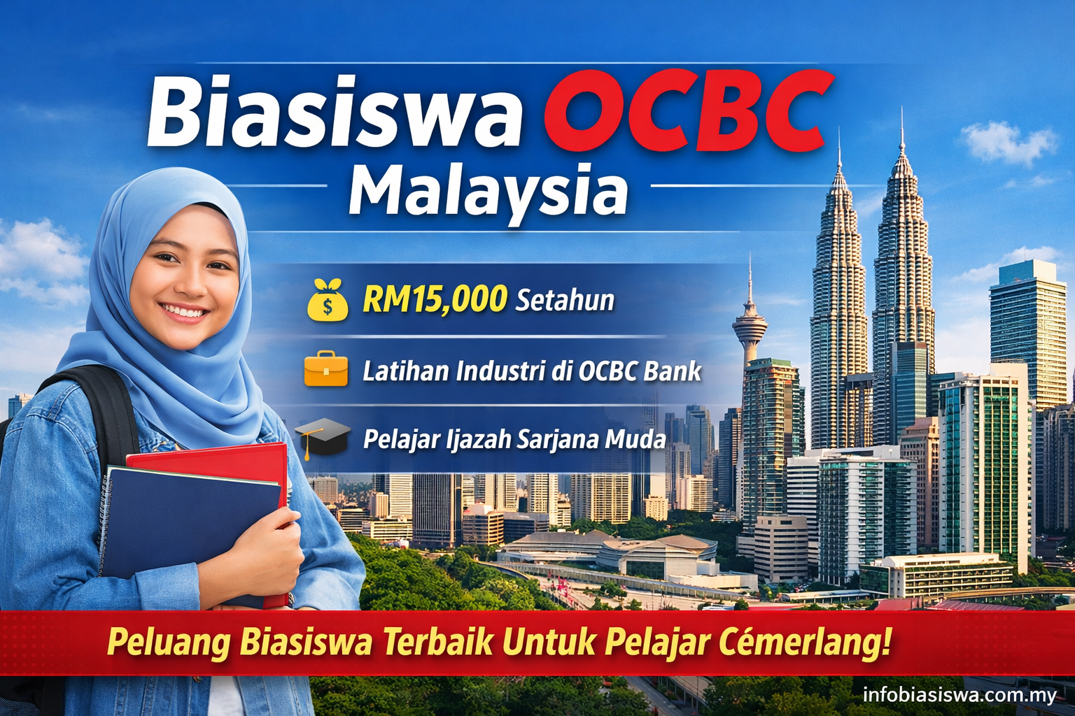 Biasiswa OCBC Malaysia 2026: Tajaan RM15,000 Setahun Untuk Pelajar Ijazah