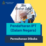 MAIJ Skim Bantuan Zakat: Pendaftaran IPT(dalam Negara)